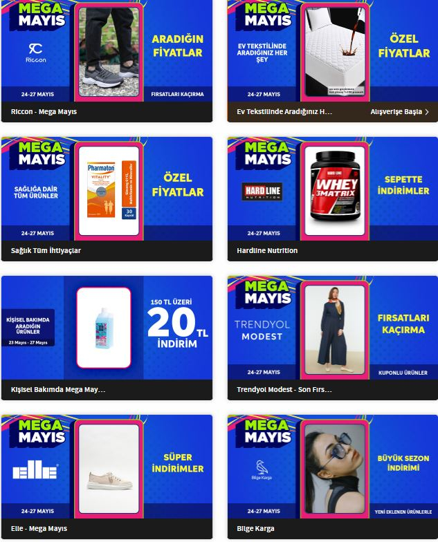 Favorilediğin ürünü başkasına kaptırma! Mega Mayıs kampanyası 'Mega' indirimlerle Trendyol'da! 2