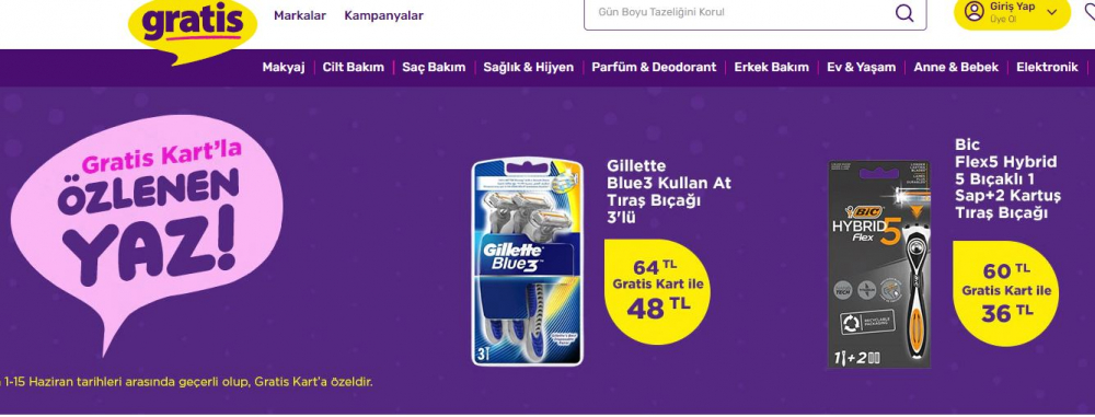 Gratis, kozmetik markalarına resti çekti! 'Özlenen yaz' kampanyasında kablosuz Bluetooth kulaklık, epilasyon aleti ve bakım ürünlerinde şaşırtan fiyatlar! 6