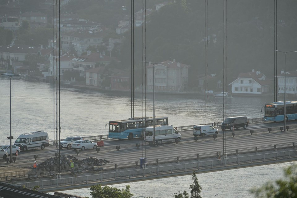 Yola çıkacaklar dikkat! FSM Köprüsü'nde 4 şerit trafiğe kapatıldı 4