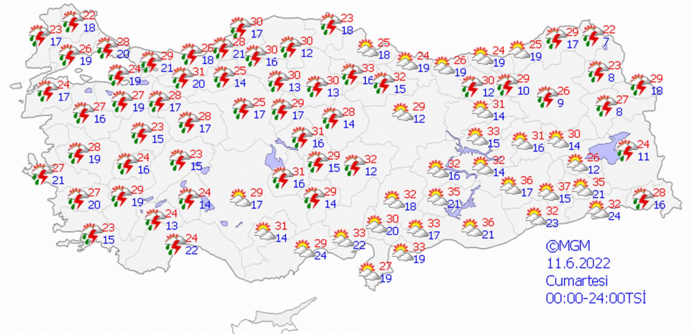 Meteoroloji Genel Müdürlüğü uyardı! Gök gürültülü sağanak yağışlar geliyor 5