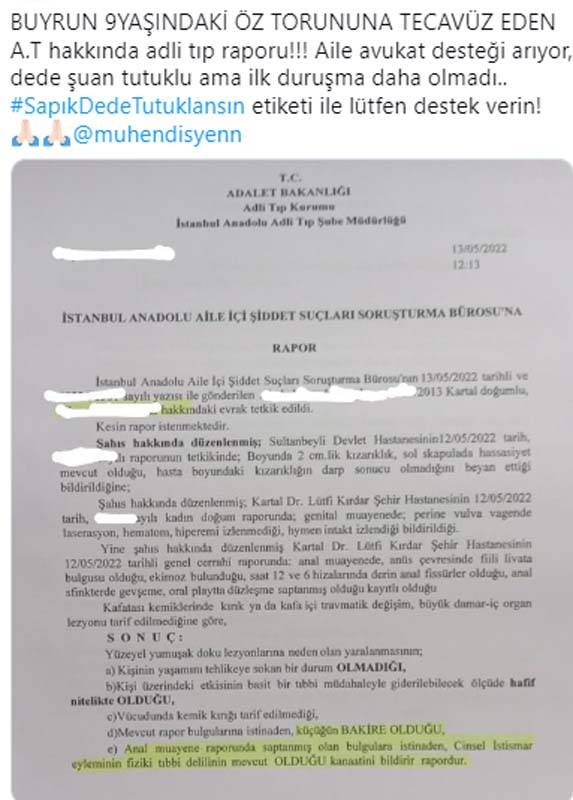 İstanbul, Sultanbeyli'de kan donduran olay! 'Öz dede istismarı' iddiası sosyal medyayı ayağa kaldırdı! "Tekken öyle sevmiyordu" 11