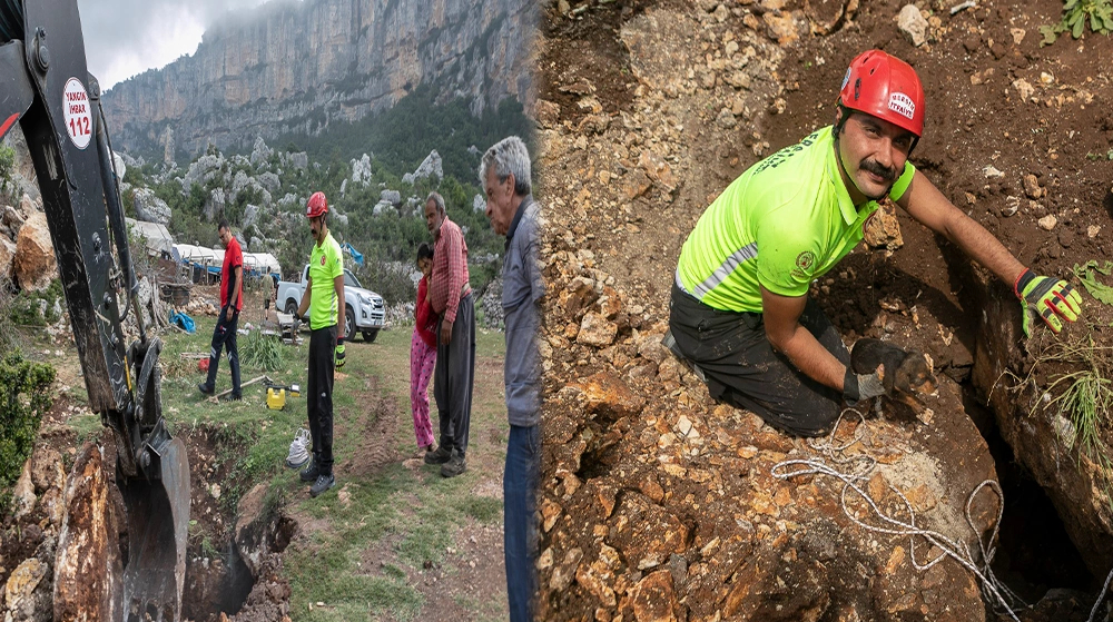 Düştüğü çukurda 2 gün boyunca yaşam mücadelesi verdi! Mahsur kaldığı kayalıkların arasından kurtarılma anları kameralara yansıdı 1