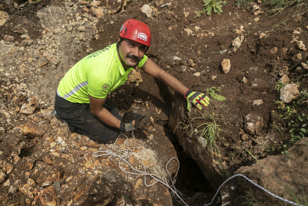 Düştüğü çukurda 2 gün boyunca yaşam mücadelesi verdi! Mahsur kaldığı kayalıkların arasından kurtarılma anları kameralara yansıdı 3