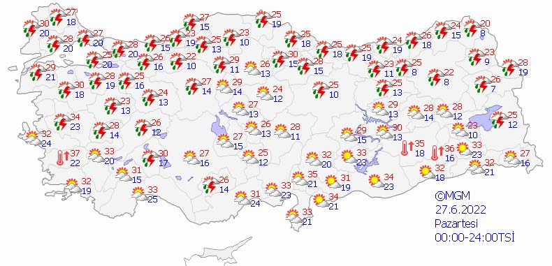 Meteoroloji Genel Müdürlüğü'nde 5 günlük hava tahmin raporu: Yurdun büyük çoğunluğu yağışlara teslim 5