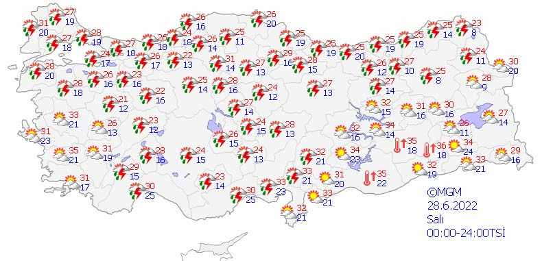 Meteoroloji Genel Müdürlüğü'nde 5 günlük hava tahmin raporu: Yurdun büyük çoğunluğu yağışlara teslim 6