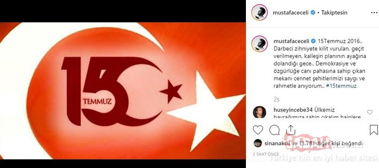 Ünlü isimlerin 15 Temmuz mesajları! 2