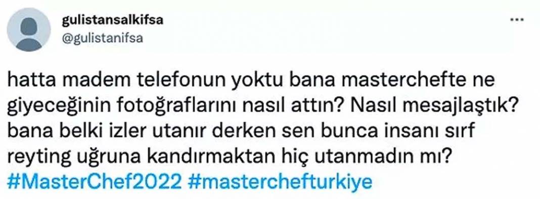 Her şey yalan mıydı? Bir Twitter kullanıcısı, Masterchef'te yaptığı açıklamalarla gündem olan Gülistan Şalk'ı yalancılıkla suçladı! 9