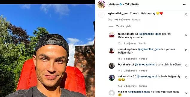 Cristiano Ronaldo Galatasaray taraftarını heyecanlandırdı! "Come to Galatasaray" detayını görenler gözlerine inanamadı. 4