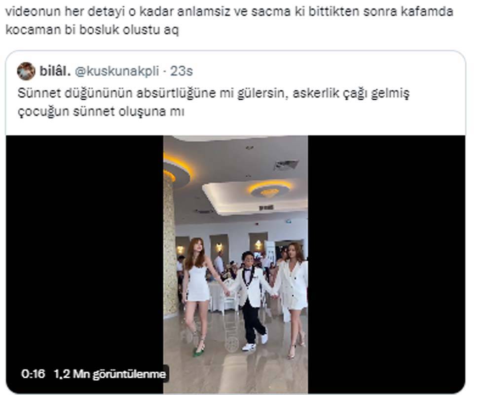 TikTok'ta yayınlanan sünnet düğünü videosu izleyenleri gülmekten kırdı geçirdi! Absürt detaylar çıldırttı! "Gerçek olamayacak kadar saçma" 14