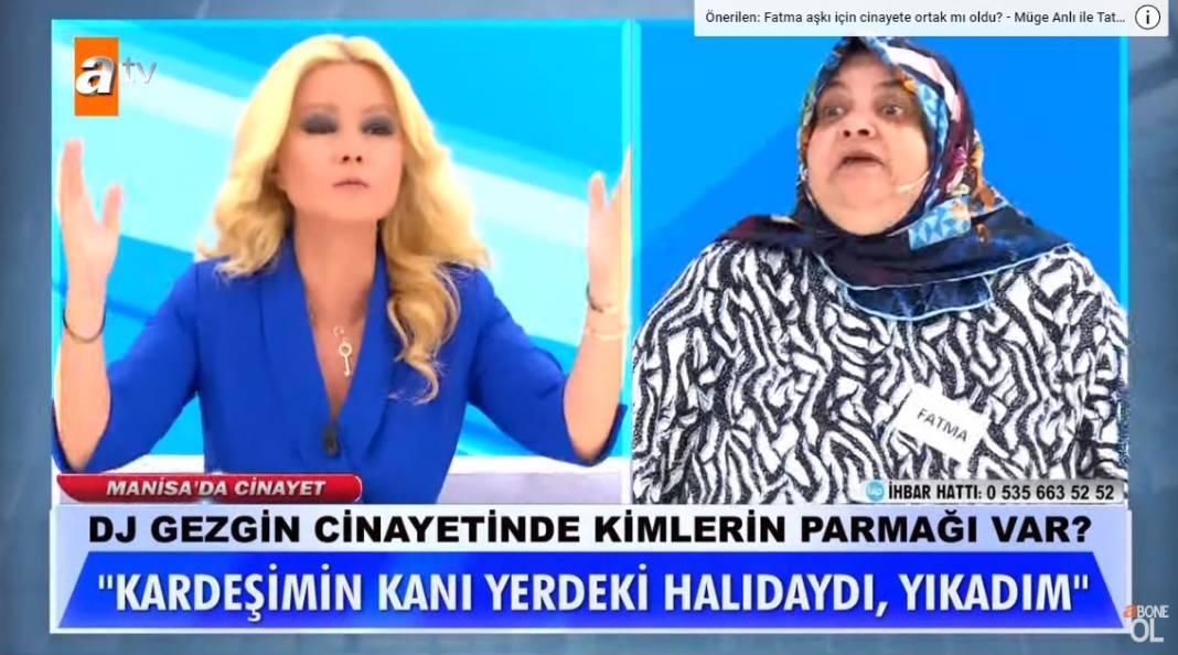 Müge Anlı stüdyoyu birbirine kattı! Fatma Karadağ, kardeşi DJ Mehmet Gezgin hakkında söyledikleriyle, Anlı'yı çileden çıkardı! 1