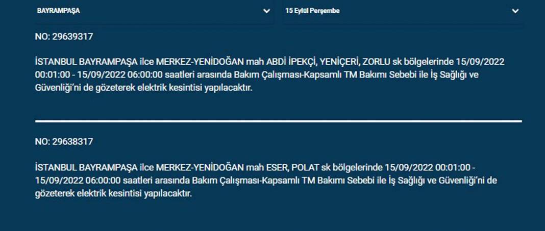 İstanbullular o saatlere dikkat! BEDAŞ ilçe ilçe açıkladı: Bugün ve yarın elektrikler kesilecek, önleminizi alın! 10