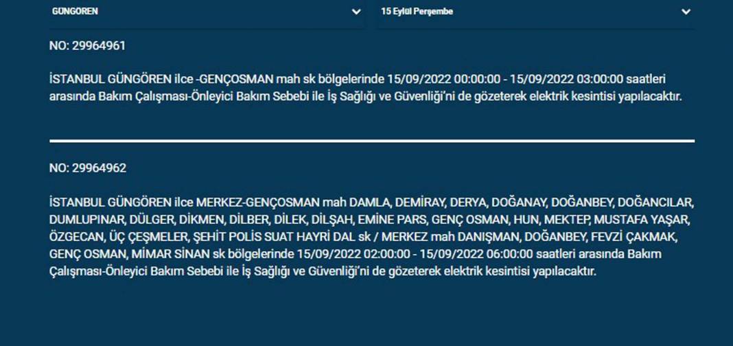 İstanbullular o saatlere dikkat! BEDAŞ ilçe ilçe açıkladı: Bugün ve yarın elektrikler kesilecek, önleminizi alın! 20