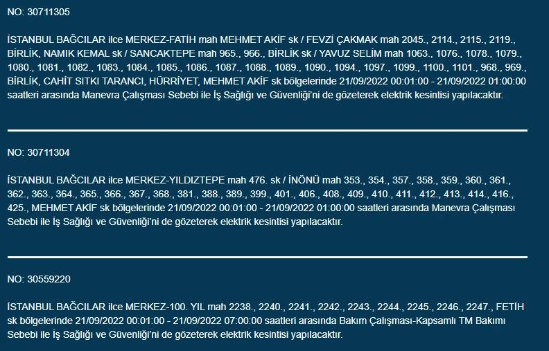 İstanbullular dikkat! Yarından itibaren 17 ilçede elektrik kesintisi olacak! İşte o ilçeler... 11