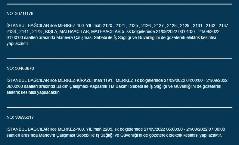 İstanbullular dikkat! Yarından itibaren 17 ilçede elektrik kesintisi olacak! İşte o ilçeler... 12
