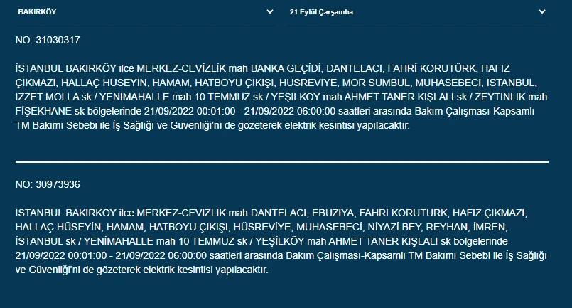 İstanbullular dikkat! Yarından itibaren 17 ilçede elektrik kesintisi olacak! İşte o ilçeler... 15