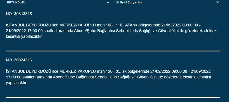 İstanbullular dikkat! Yarından itibaren 17 ilçede elektrik kesintisi olacak! İşte o ilçeler... 18