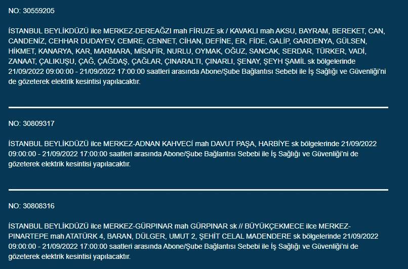 İstanbullular dikkat! Yarından itibaren 17 ilçede elektrik kesintisi olacak! İşte o ilçeler... 19