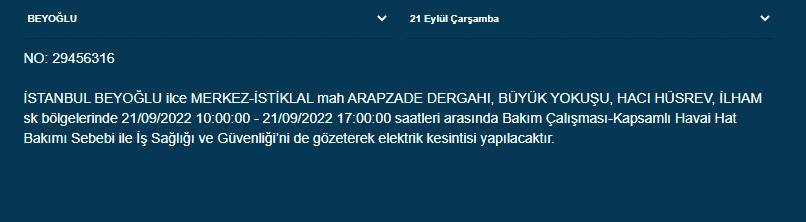 İstanbullular dikkat! Yarından itibaren 17 ilçede elektrik kesintisi olacak! İşte o ilçeler... 20