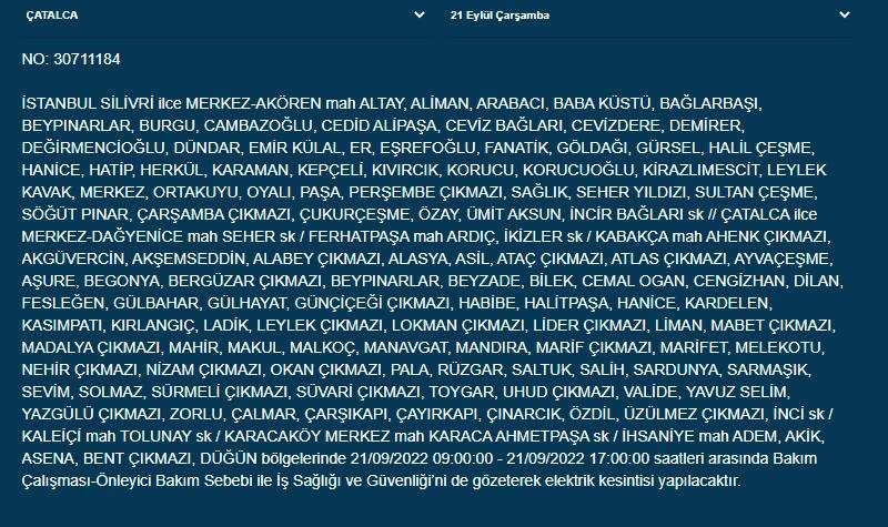 İstanbullular dikkat! Yarından itibaren 17 ilçede elektrik kesintisi olacak! İşte o ilçeler... 22