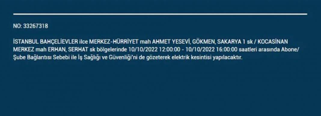 İstanbullular dikkat! O ilçelerde planlı elektrik kesintisi olacak! 14