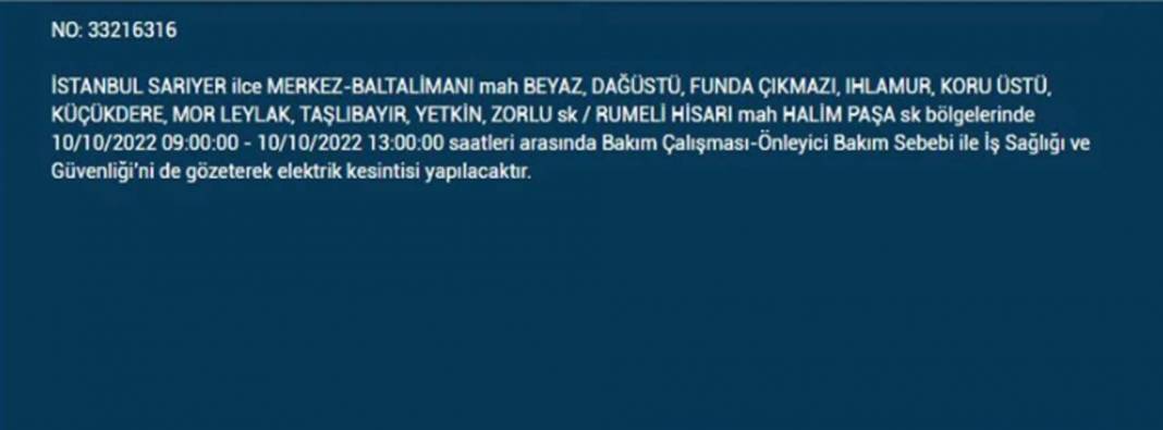 İstanbullular dikkat! O ilçelerde planlı elektrik kesintisi olacak! 20