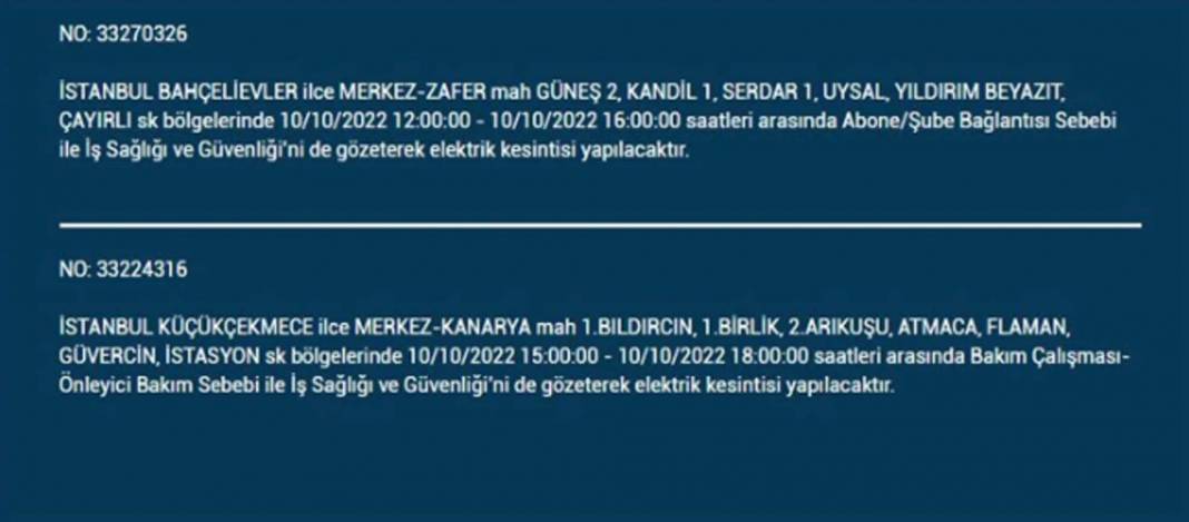 İstanbullular dikkat! O ilçelerde planlı elektrik kesintisi olacak! 25