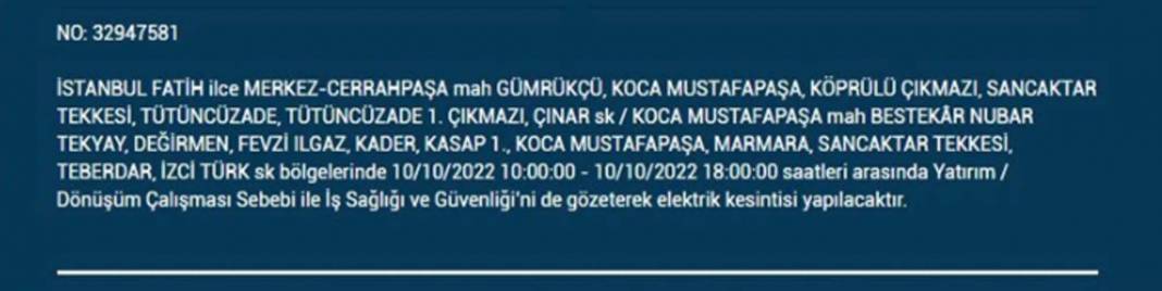 İstanbullular dikkat! O ilçelerde planlı elektrik kesintisi olacak! 26