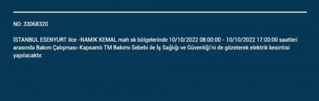 İstanbullular dikkat! O ilçelerde planlı elektrik kesintisi olacak! 28