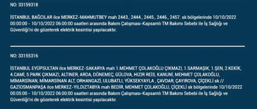 İstanbullular dikkat! O ilçelerde planlı elektrik kesintisi olacak! 29