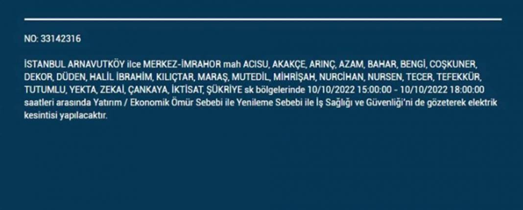 İstanbullular dikkat! O ilçelerde planlı elektrik kesintisi olacak! 32