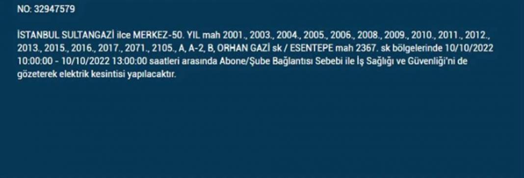 İstanbullular dikkat! O ilçelerde planlı elektrik kesintisi olacak! 5