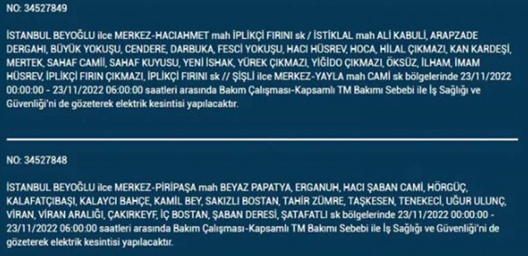 İstanbullulara BEDAŞ A.Ş.'den uyarı! Yarın o ilçe ve mahallelerde elektrikler kesilecek, şimdiden önlem alın! 16