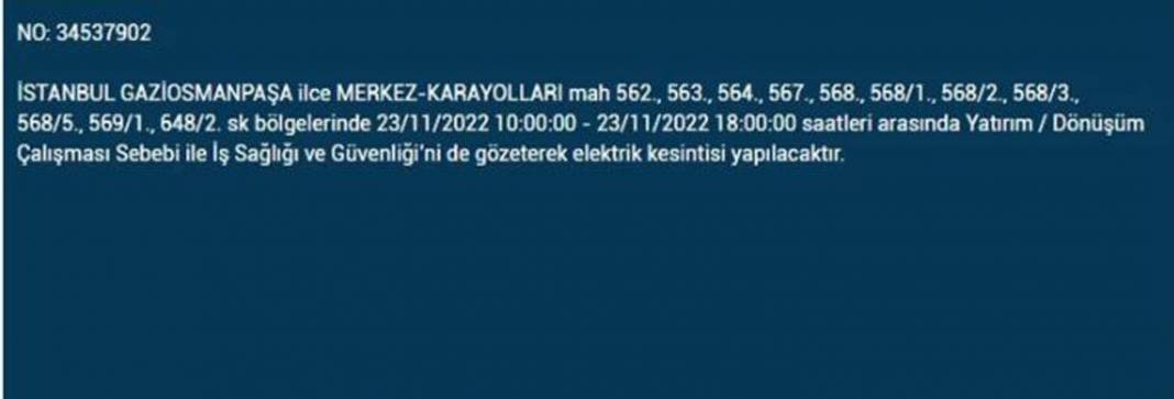 İstanbullulara BEDAŞ A.Ş.'den uyarı! Yarın o ilçe ve mahallelerde elektrikler kesilecek, şimdiden önlem alın! 21