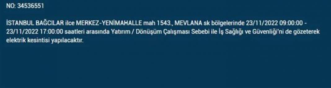 İstanbullulara BEDAŞ A.Ş.'den uyarı! Yarın o ilçe ve mahallelerde elektrikler kesilecek, şimdiden önlem alın! 24