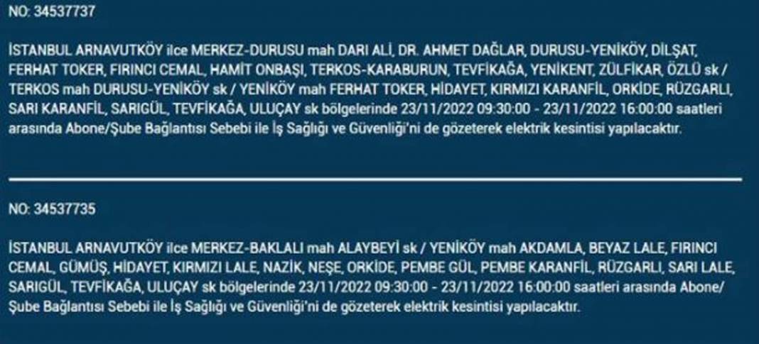 İstanbullulara BEDAŞ A.Ş.'den uyarı! Yarın o ilçe ve mahallelerde elektrikler kesilecek, şimdiden önlem alın! 27