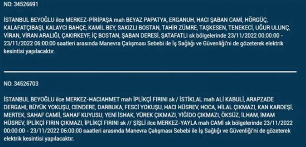 İstanbullulara BEDAŞ A.Ş.'den uyarı! Yarın o ilçe ve mahallelerde elektrikler kesilecek, şimdiden önlem alın! 28