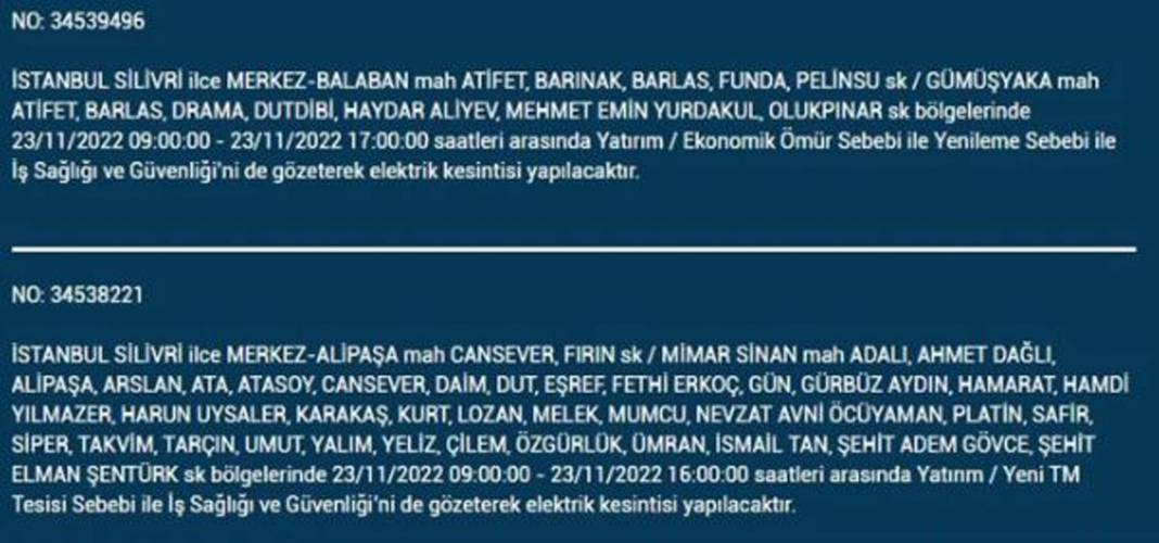 İstanbullulara BEDAŞ A.Ş.'den uyarı! Yarın o ilçe ve mahallelerde elektrikler kesilecek, şimdiden önlem alın! 31