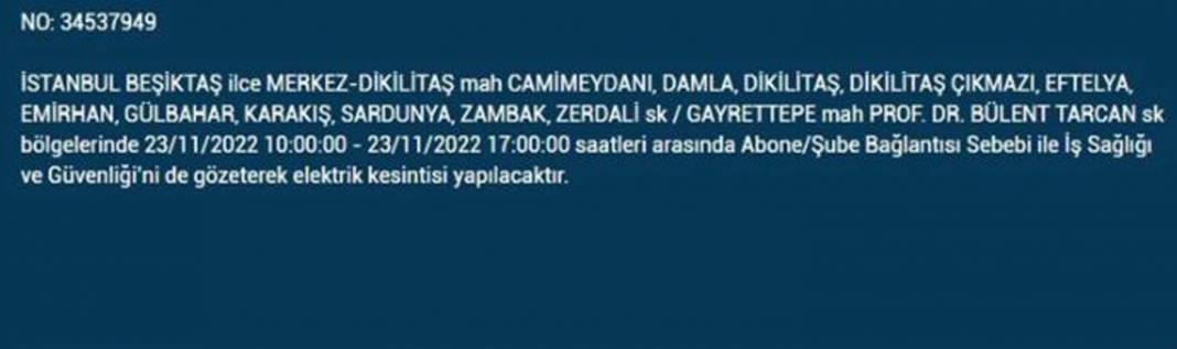 İstanbullulara BEDAŞ A.Ş.'den uyarı! Yarın o ilçe ve mahallelerde elektrikler kesilecek, şimdiden önlem alın! 34