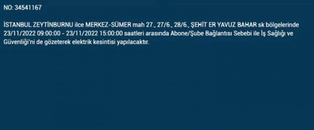 İstanbullulara BEDAŞ A.Ş.'den uyarı! Yarın o ilçe ve mahallelerde elektrikler kesilecek, şimdiden önlem alın! 37