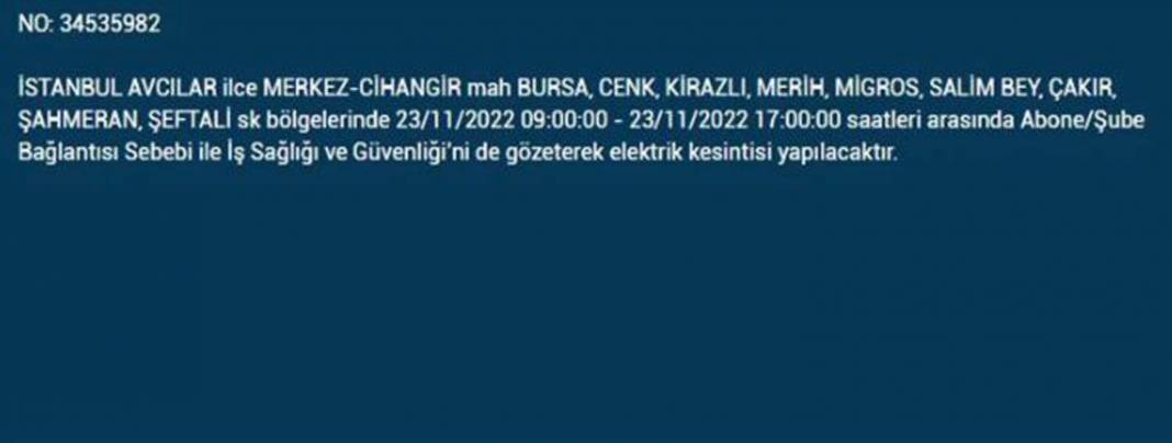 İstanbullulara BEDAŞ A.Ş.'den uyarı! Yarın o ilçe ve mahallelerde elektrikler kesilecek, şimdiden önlem alın! 40