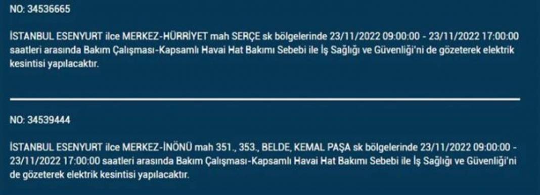 İstanbullulara BEDAŞ A.Ş.'den uyarı! Yarın o ilçe ve mahallelerde elektrikler kesilecek, şimdiden önlem alın! 8