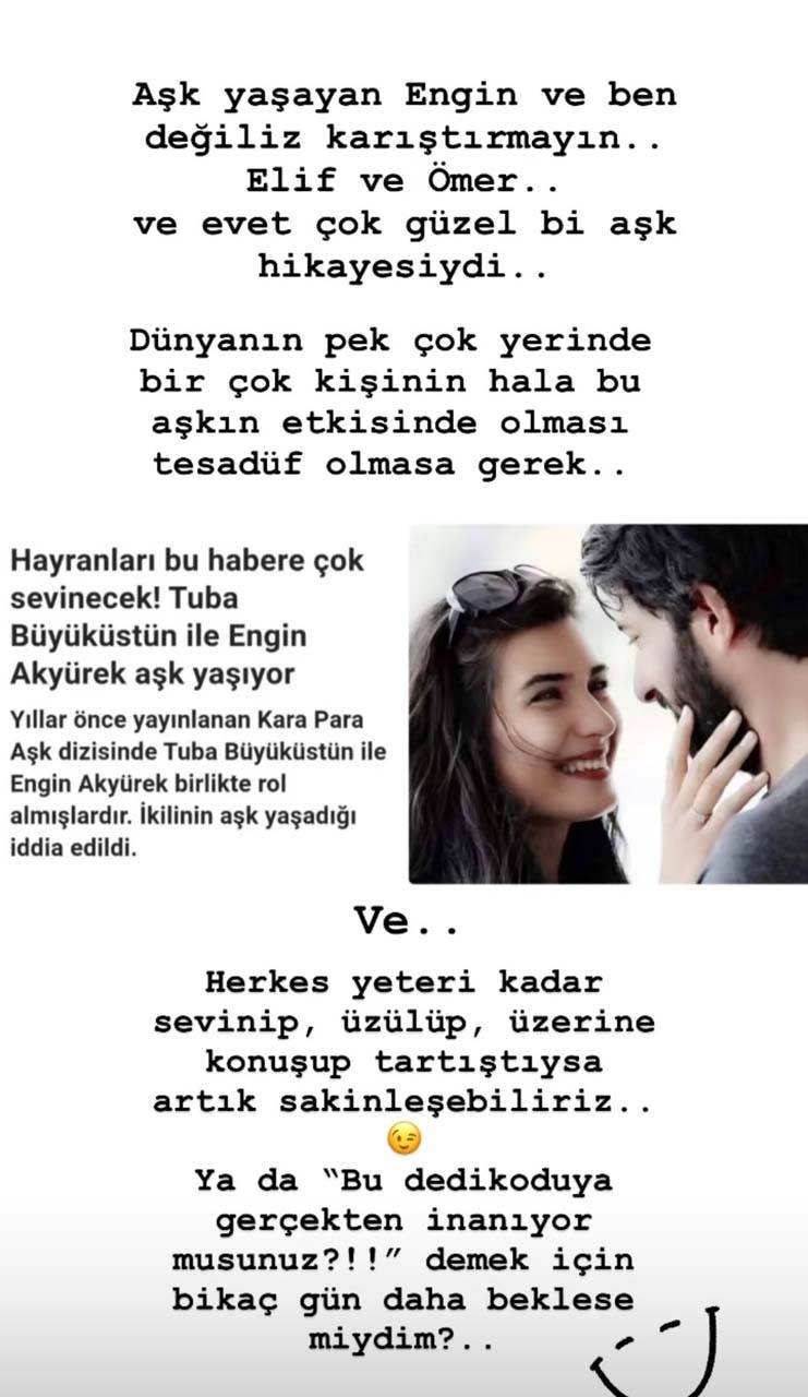 Aşk yaşadıkları iddia edilmişti! Tuba Büyüküstün'den Engin Akyürek çıkışı! 5