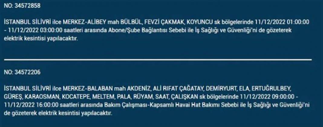 Avrupa yakasında oturanlar 11 Aralık'a dikkat! BEDAŞ'tan yarın için elektrik kesintisi uyarısı var! 16