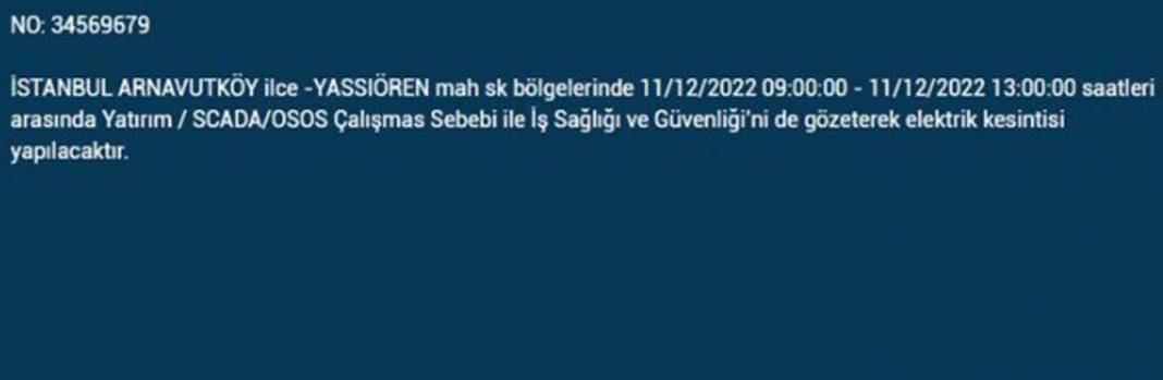 Avrupa yakasında oturanlar 11 Aralık'a dikkat! BEDAŞ'tan yarın için elektrik kesintisi uyarısı var! 18