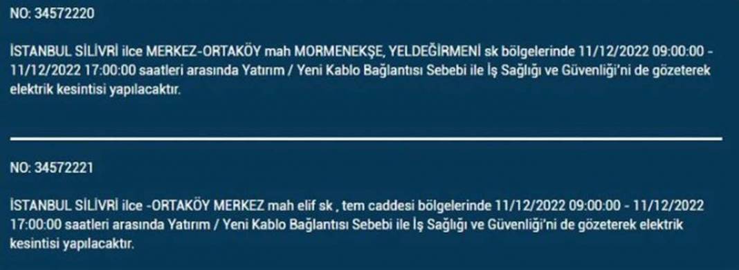 Avrupa yakasında oturanlar 11 Aralık'a dikkat! BEDAŞ'tan yarın için elektrik kesintisi uyarısı var! 19