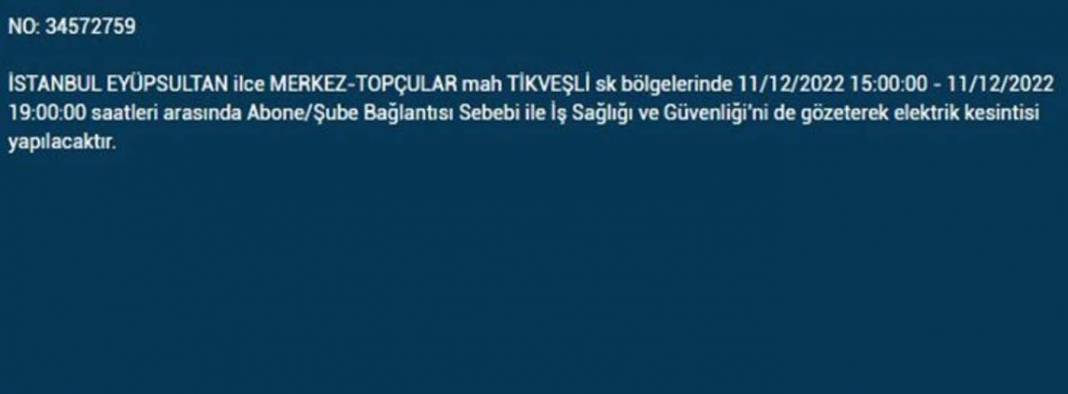 Avrupa yakasında oturanlar 11 Aralık'a dikkat! BEDAŞ'tan yarın için elektrik kesintisi uyarısı var! 2