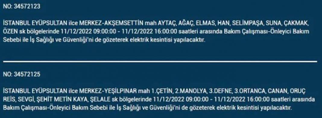 Avrupa yakasında oturanlar 11 Aralık'a dikkat! BEDAŞ'tan yarın için elektrik kesintisi uyarısı var! 20