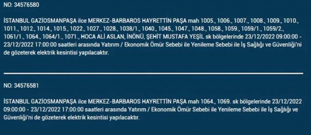 İstanbullular dikkat, elektrikleriniz kesilecek! İşte BEDAŞ'ın yarınki elektrik kesintisi için uyardığı ilçe ve mahalleler... 14