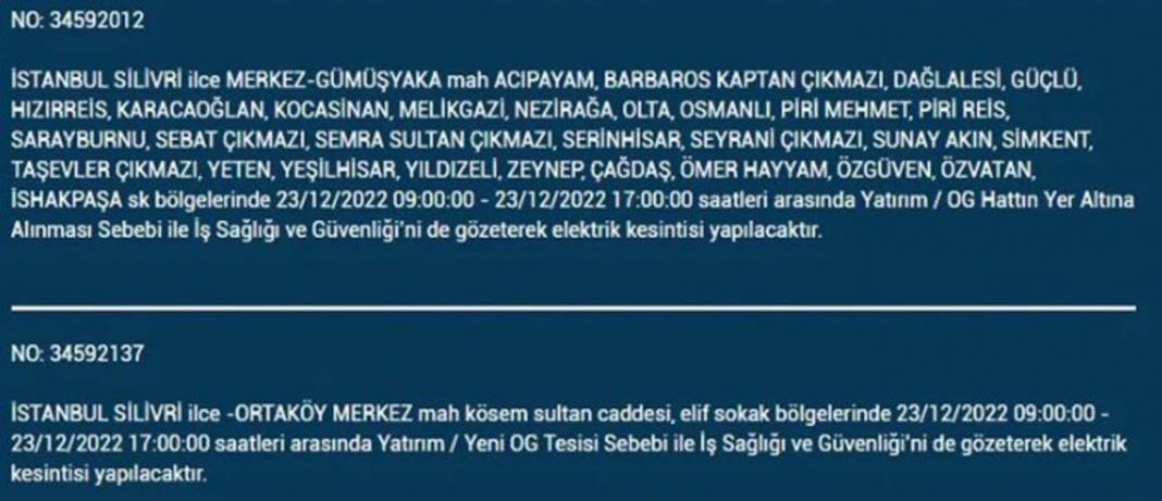 İstanbullular dikkat, elektrikleriniz kesilecek! İşte BEDAŞ'ın yarınki elektrik kesintisi için uyardığı ilçe ve mahalleler... 19