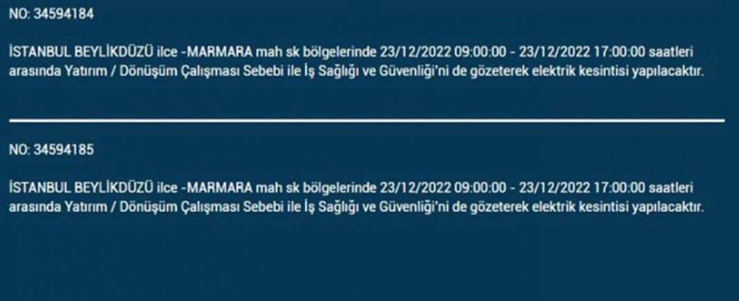 İstanbullular dikkat, elektrikleriniz kesilecek! İşte BEDAŞ'ın yarınki elektrik kesintisi için uyardığı ilçe ve mahalleler... 20